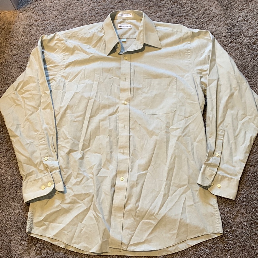 Pierre Cardin grey button-down long-sleeved shirt Men’s 16; 34/35